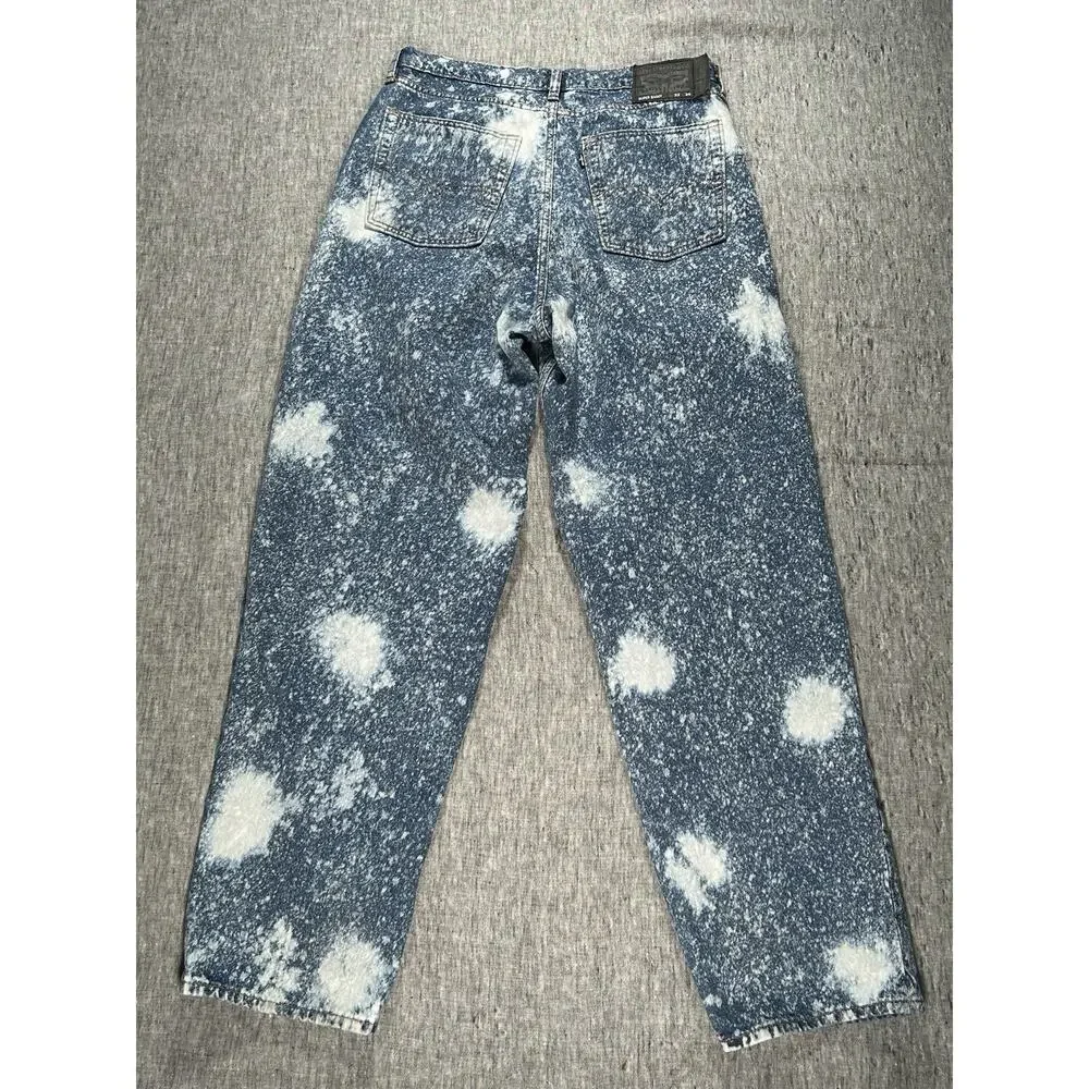 Levis Super Baggy Jeans Men 32x34 Acid Wash Drawstring Skateboarding Y2K